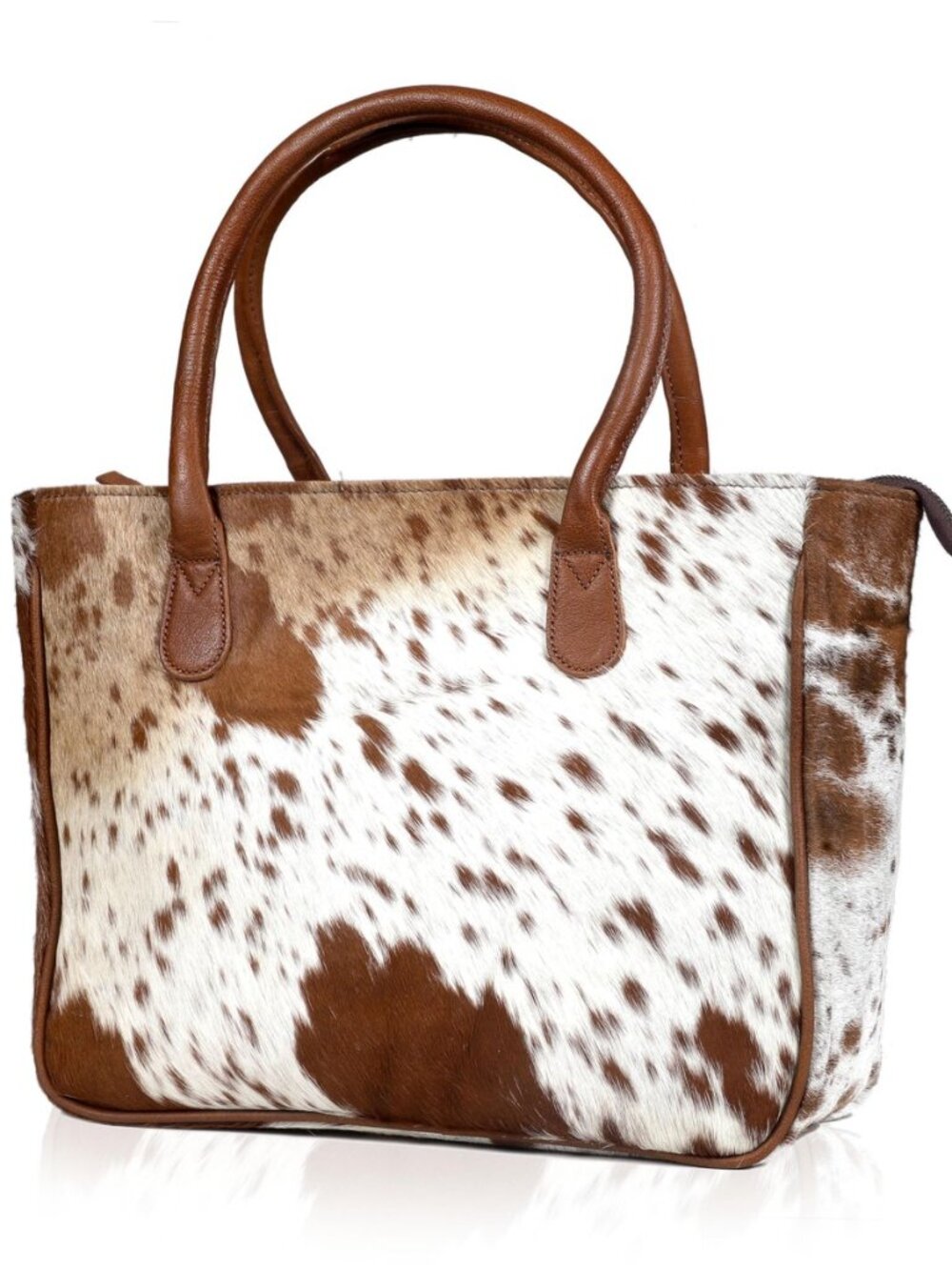 Women's Western Classic Cowhide Tote Bag Shoulder Handbag with Freebie Clutch